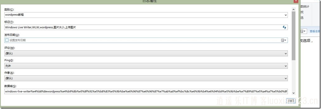 Windows Live Writer与wordpress之自定义文章发布作者、查看密码、摘要、评论等