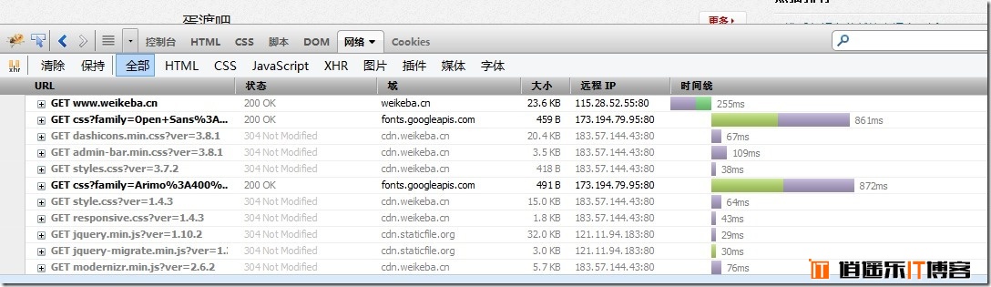 [逍遥乐教程]使用Firefox火狐浏览器firebug插件查看网页元素加载消耗时间