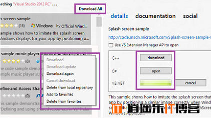 微软Visual Studio 2012示例代码浏览器（附下载）