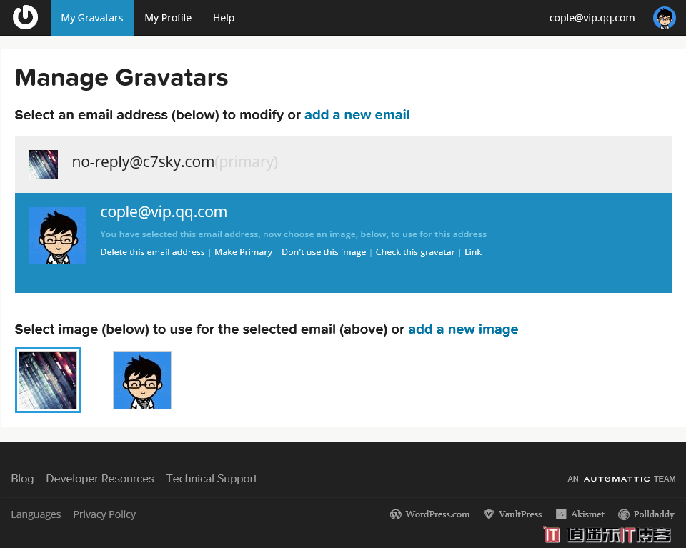 Gravatar全球通用头像注册使用详细图文教程