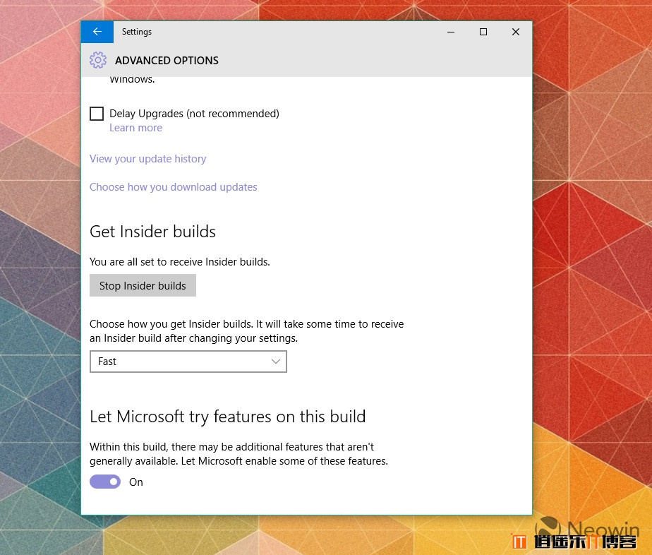 微软面向Fast Ring用户推送Windows 10 Build 10532预览版
