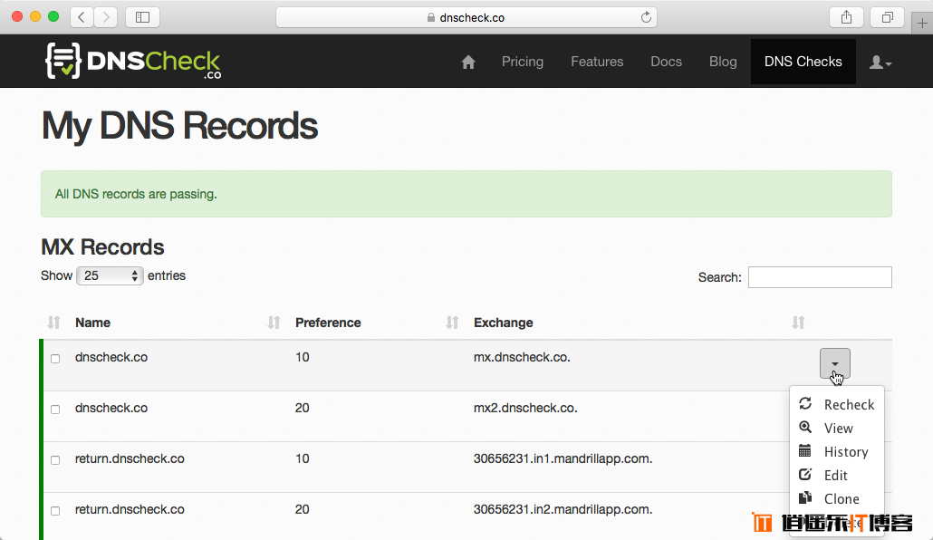 DNS Checks – 免费DNS监测服务