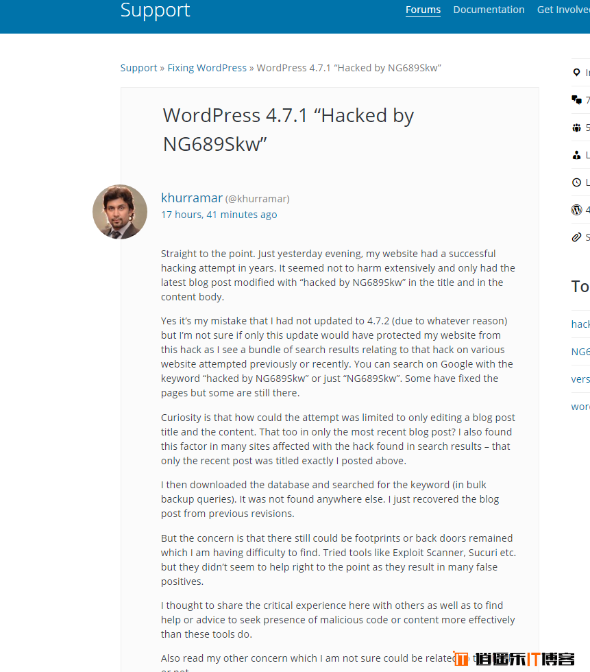 WordPress4.7.1零日漏洞现身，分分钟改掉你的网站内容