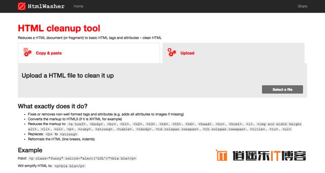 HtmlWasher 网页代码清理工具，快速去除杂乱代码保留基本标签
