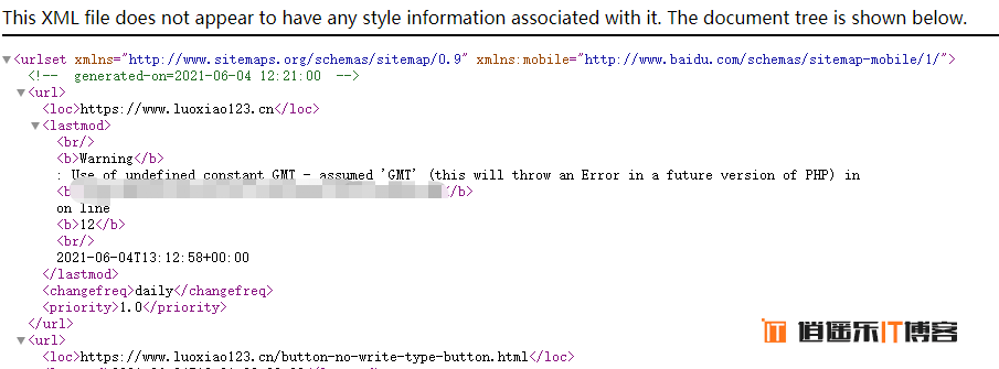 修复php警告Warning: Use of undefined constant GMT – assumed ‘GMT’ (this will throw an Error in a future version of PHP)