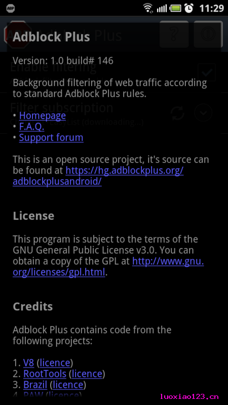 去广告神器Adblock Plus Android版来了！【汉化中文版+英文原版】