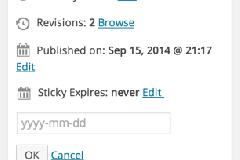 WordPress给置顶文章设置一个到期时间插件：Expire Sticky Posts