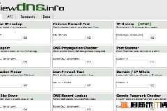 ViewDNS.info集合23种免费实用DNS域名网站检测在线工具